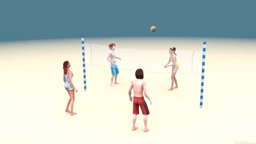 Пляжный волейбол гифки
