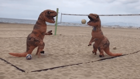 7-dinosaurs-pplaying-beach-volleyball