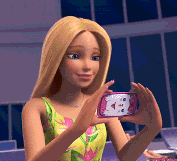 Animerade GIF-bilder av Barbie