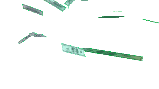 Peníze GIFů na průhledném pozadí