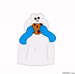 Le GIF di mostri di biscotti