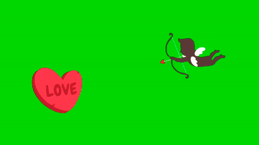 cupid-arrow-shoots-at-the-heart-green-screen-background-usagif