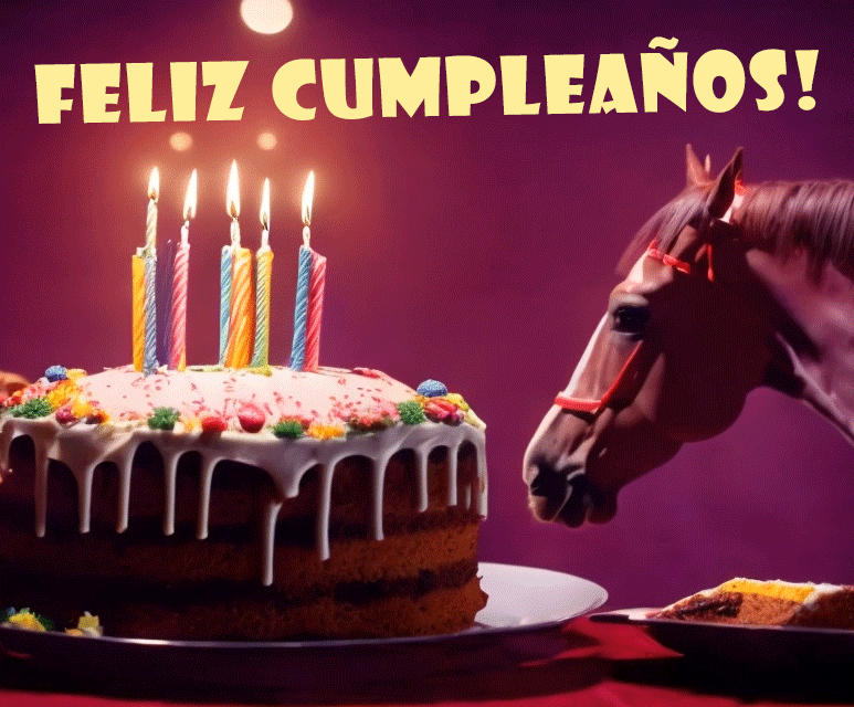 GIFs de feliz cumpleaños para los amantes de los caballos