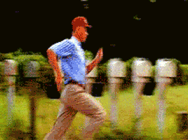 Гифки бега - Смешные GIF изображения спешки