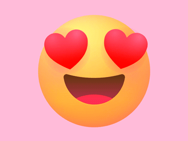 GIFs de ojos de corazones - 70 emojis animados enamorados