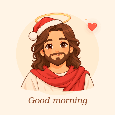 Jesus Christ simply wishes you Good Morning this Christmas