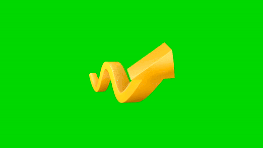 large-yellow-3d-arrow-green-screen-background-usagif