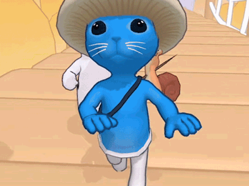GIF-y z niebieskim kotem Smerfem
