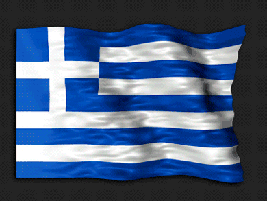 GIFy řecké vlajky - 20 animovaných obrázků zdarma