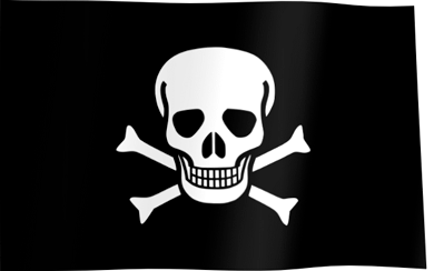 Le GIF con il Jolly Roger, la bandiera dei pirati - 25 GIFs