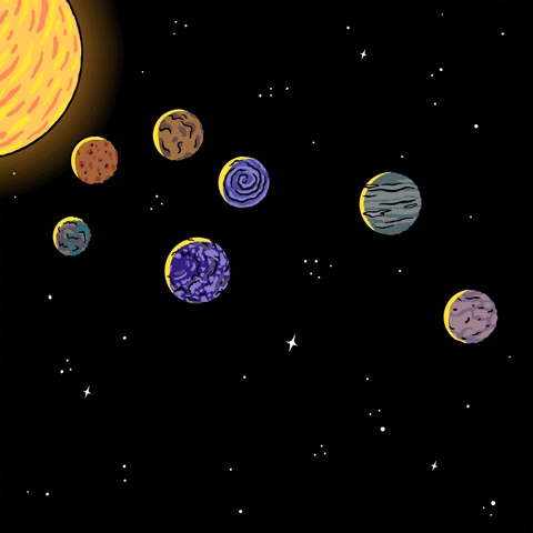 Гифки Солнечной системы и её устройства, всех планет