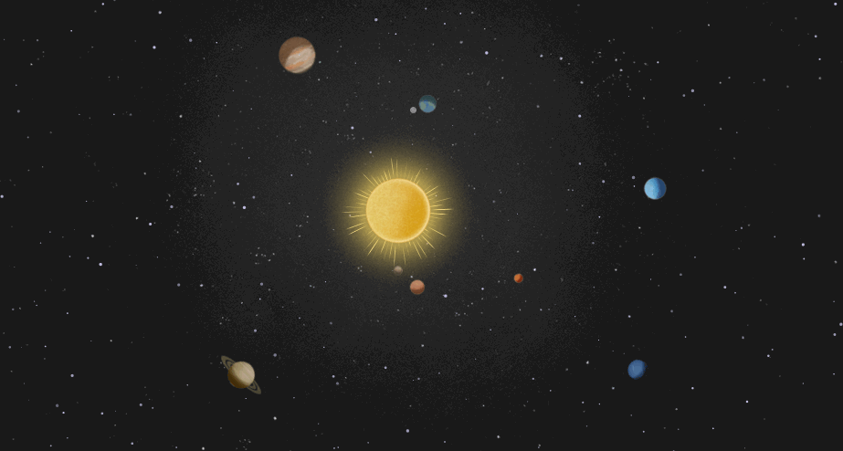 惑星GIF　太陽系の惑星のGIF、すべての惑星