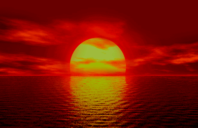 GIFs do sol - Nascer do sol, pôr do sol, tiro do espaço