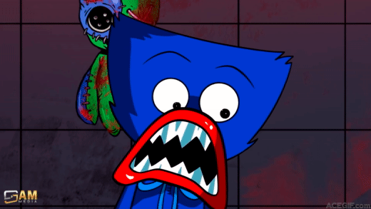 Huggy Wuggy GIFy - zábavné nebo děsivé animované obrázky