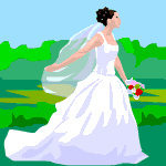 結婚式GIF、結婚式のシーンとロマンチックなキス100のGIFアニメーション